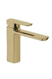 Queo Single Lever Tall Basin Mixer (Gold)