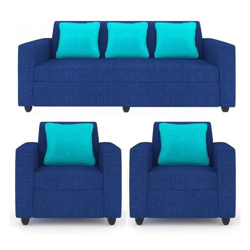 Detec™ Albania Fabric Blue Sofa Set