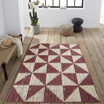 गैलरी व्यूवर में इमेज लोड करें, Saral Home Detec™ Geometrical Pattern Cotton Rug 
