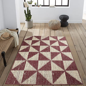 Saral Home Detec™ Geometrical Pattern Cotton Rug 