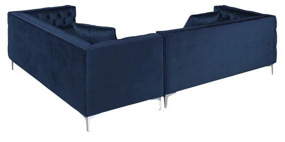 Detec™ Hasso Classic RHS Sofa - Velvet Blue Color