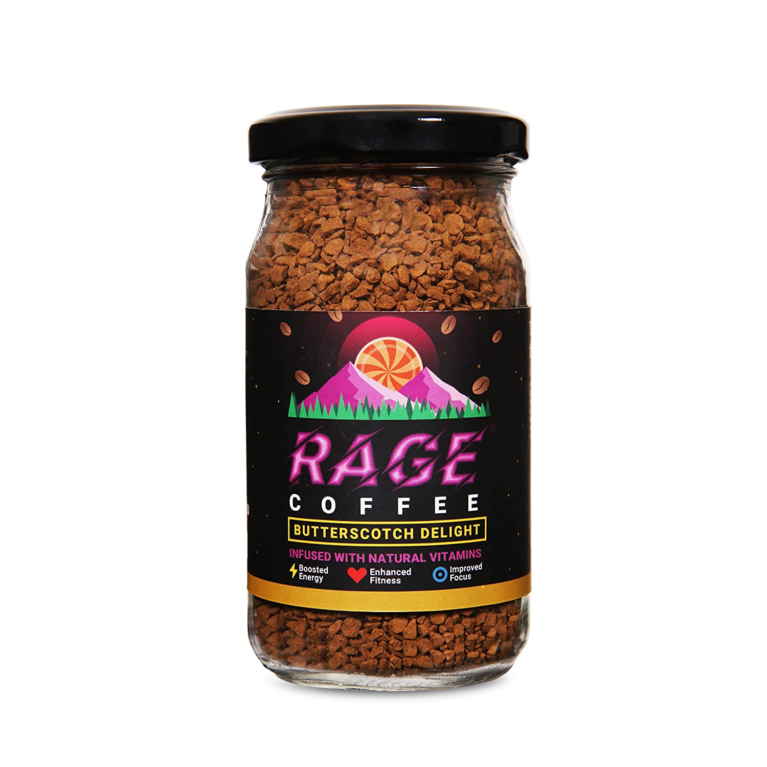 Rage Coffee Butterscotch Delight Flavoured Instant Crystal Coffee 