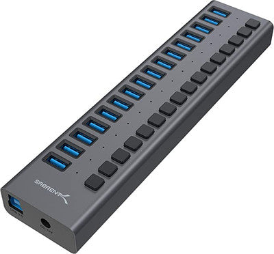 Sabrent 16-Port USB 3.0 Data HUB and Charger with Individual switches
