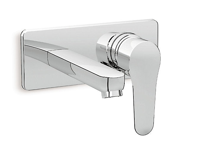 Kohler July K-5680IN-4ND-CP Single-control wall mount basin faucet trim in polished chrome