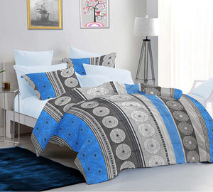 Sleeping Owls Allure 100% Soft Cotton 144 Tc Double Bedsheet with 2Pc Pillow Cover-228Cm X 254 cm