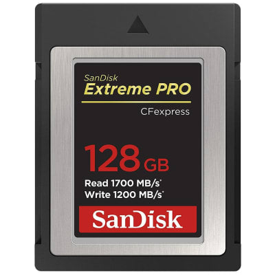 सैनडिस्क 128जीबी सीएफ एक्सप्रेस कार्ड स्पीड आरडब्ल्यू 1700/1200