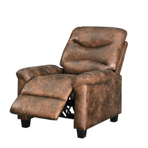 Detec Venice Faux Suede Recliner Chair In Light Brown Colour