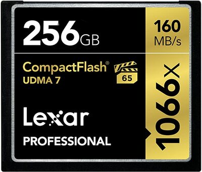 लेक्सर प्रोफेशनल 1066x 256GB कॉम्पैक्ट फ़्लैश कार्ड