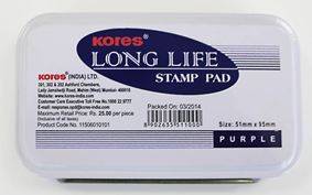 Kores Long Life Stamp Pad Small 51 x 95mm Pack of 15