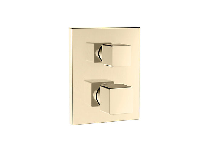 Kohler K-20742IN-9FP-AF Geometric thermostatic recessed bath and shower square trim