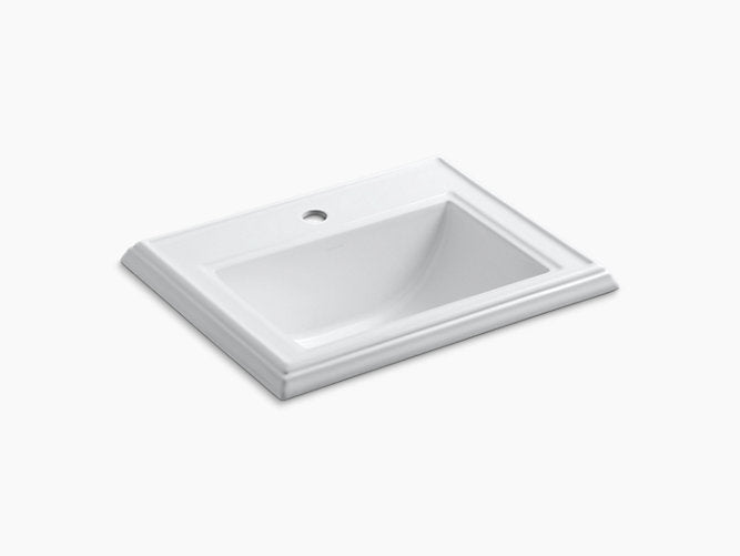 Kohler Memoirs 579mm x 459mm self-rimming basin with single faucet hole in white