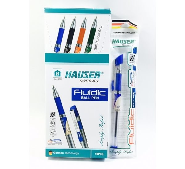 Hauser Fluidic Ball Pen Blue Pack of 80