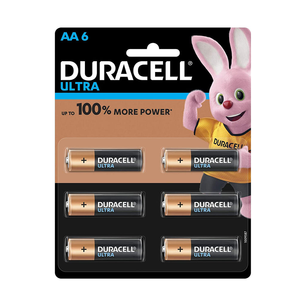 ड्यूरासेल अल्ट्रा अल्कलाइन एए बैटरी - 6 पीस प्रति पैक (2 का पैक) - कुल 12 सेल
