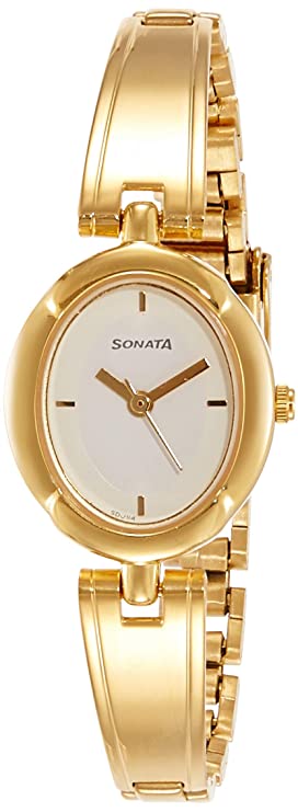 सोनाटा एसेंशियल्स 2.0 एनालॉग सफेद डायल महिलाओं की घड़ी NL8158YM01