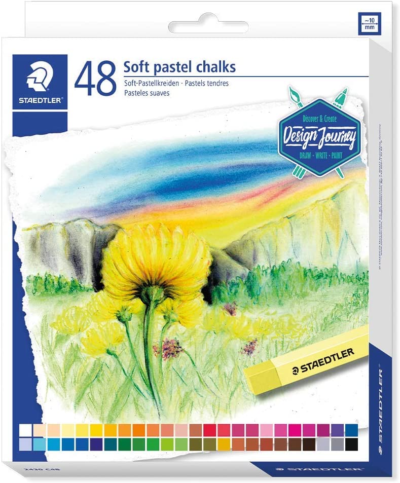 Detec™ Staedtler Karat Premium Quality Soft Pastel Chalks, 2430C48