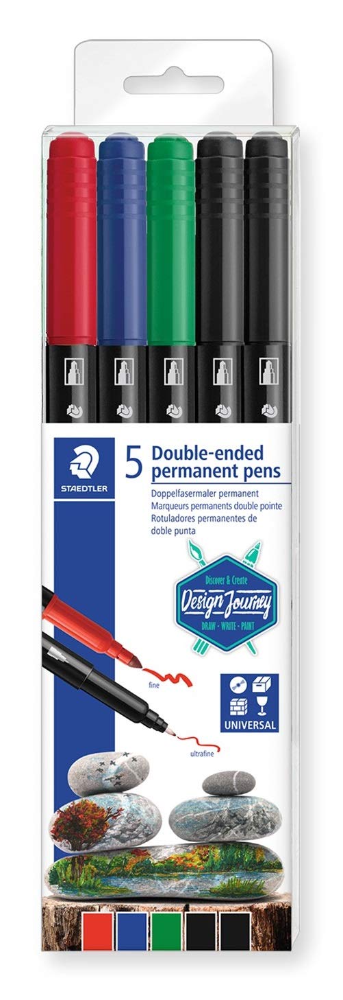 Detec™  Staedtler Permanent Pen Set (Pack of 5) ‎3187 TB5