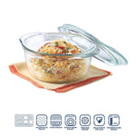Load image into Gallery viewer, Borosil IH22CA12212 Deep Round Casserole With Flat 1.2 L Pack of 6
