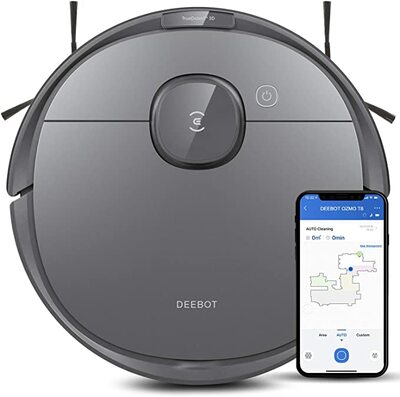 Ecovacs Deebot T8 Robot Vacuum and Mop Cleaner, Precise Laser Navigation