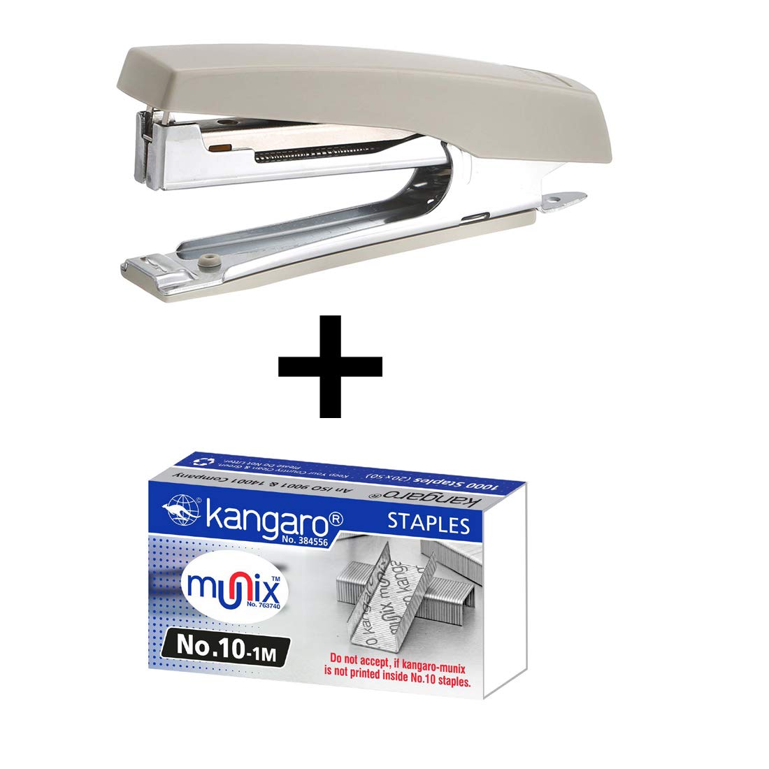 Kangaro Stapler HD-10D with One Stapler Pin Pack of 10