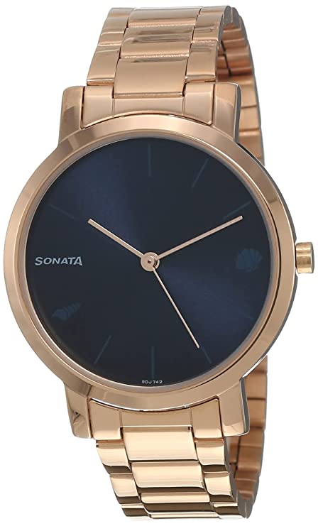 सोनाटा प्ले एनालॉग ब्लू डायल महिला घड़ी NN8164WM01