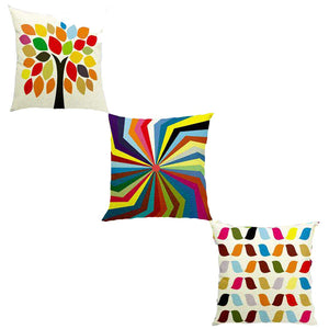 Detec Desi Kapda Floral Cushions Cover (Pack of 5, 40 cm*40 cm, Multicolor)