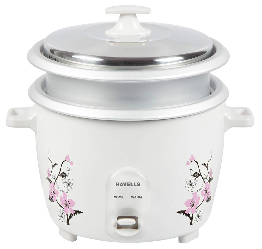 Havells E Cook Plus 1000 W 2.8 L 2 N Bowls With Keep Warm White GHCRCCIW100