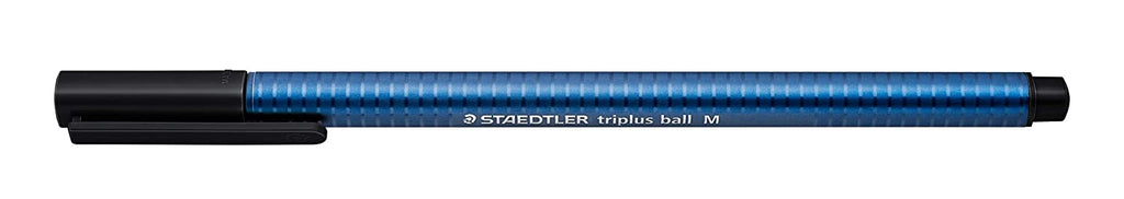 Detec™ स्टैडलर ट्राइप्लस मीडियम लाइनविड्थ बॉल पेन सेट 437 M-9 VE- 10 का पैक (काला)