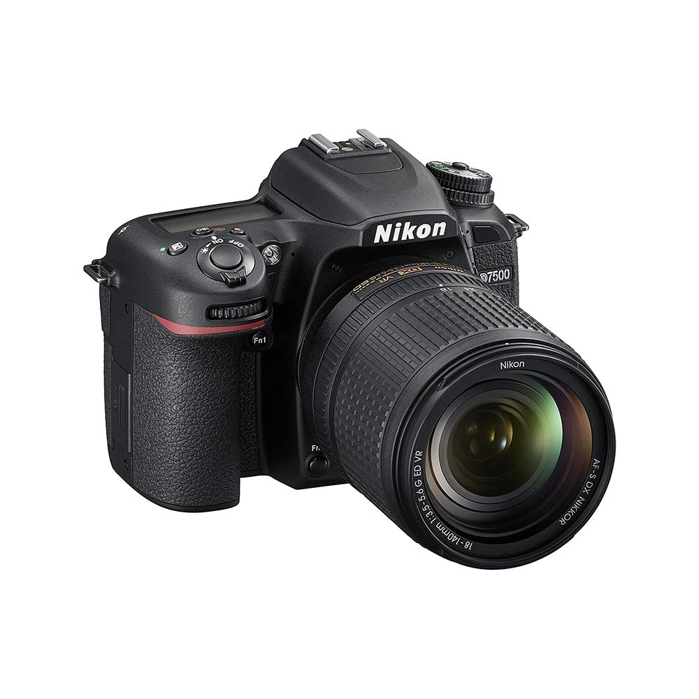 Nikon D7500 20.9MP डिजिटल SLR कैमरा (काला) AF-S DX NIKKOR 18-140mm f/3.5-5.6G ED VR लेंस के साथ
