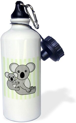 3डीरोज़ ट्रू लव आउल्स डिज़ाइन स्पोर्ट्स पानी की बोतल 21 आउंस सफेद