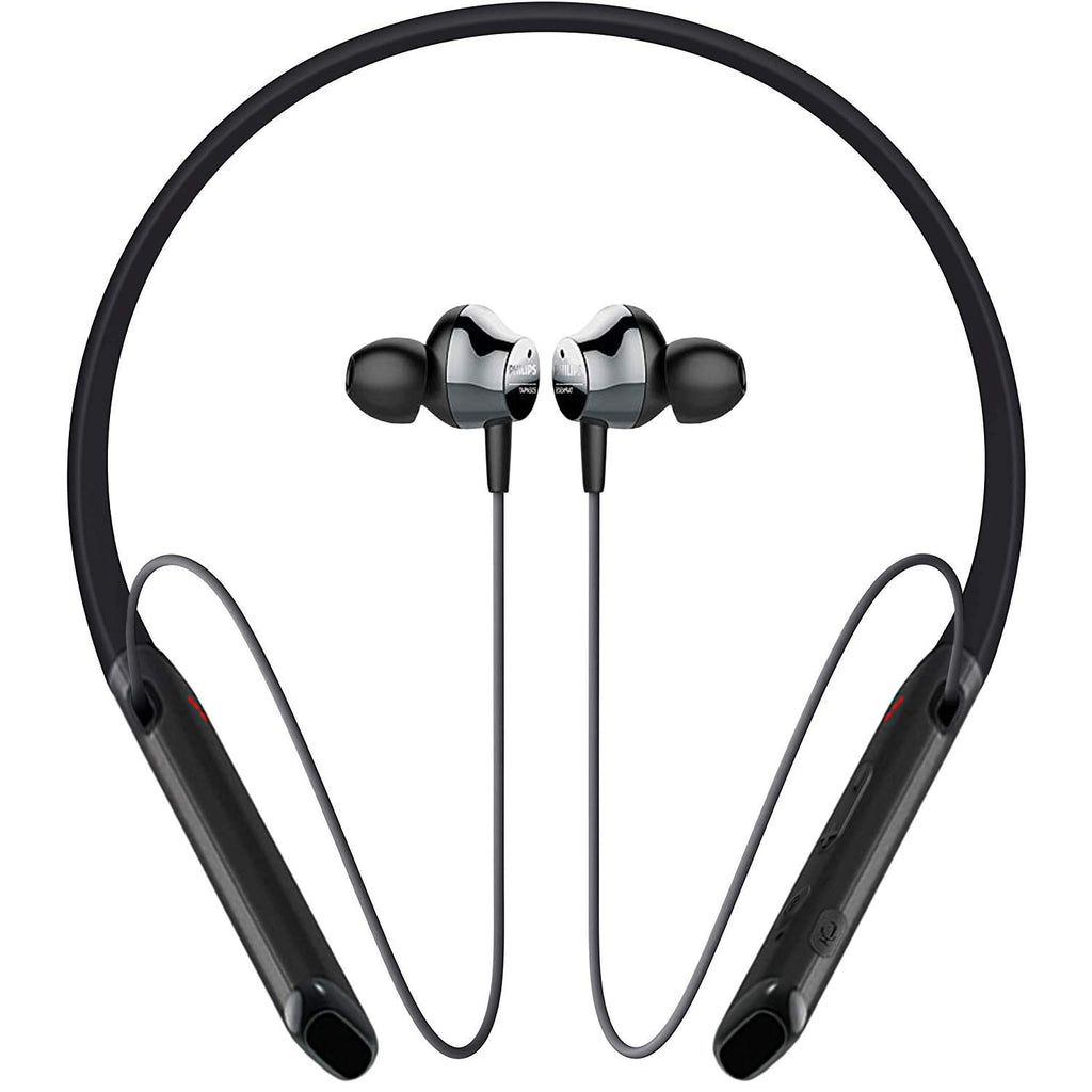 Philips Audios Performance Tapn402Bk Hi-Res Audio Bluetooth 5.0 in-Ear Neckband with Ipx4 Splash-Proof