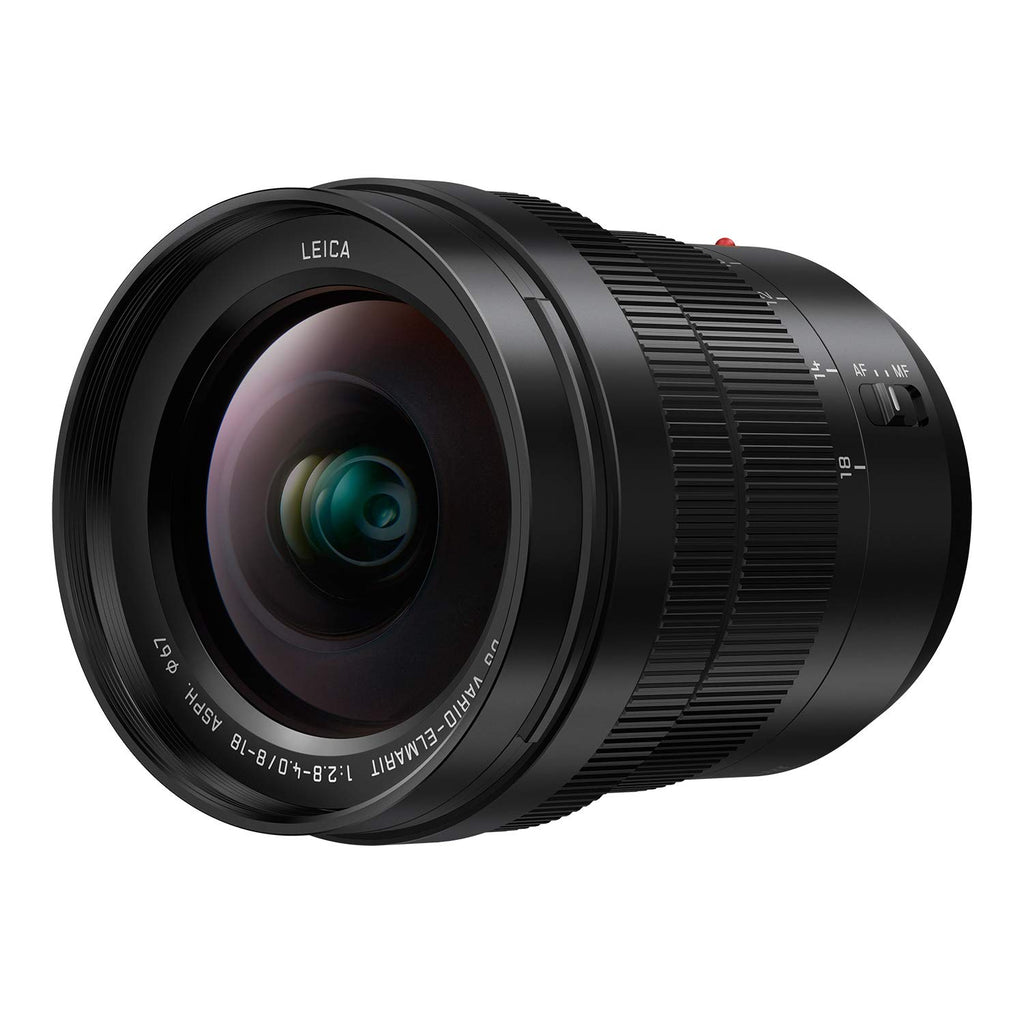 Panasonic H-E08018 F/2.8-22 Fixed Zoom Lumix G Leica DG Vario-Elmarit Professional Lens, 8-18mm, F2.8-4.0 ASPH., Mirrorless Micro Four Thirds