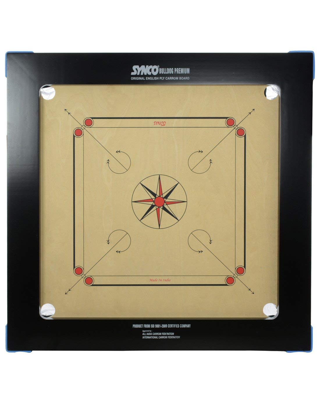 Detec™ Synco Bull Dog Premium Carrom Board