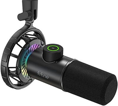 Usb Gaming Microphone Fifine Rgb Dynamic Mic for PC