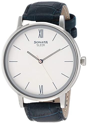 Sonata Sleek 2.0 Analog White Dial Men's Watch NM7131SL02