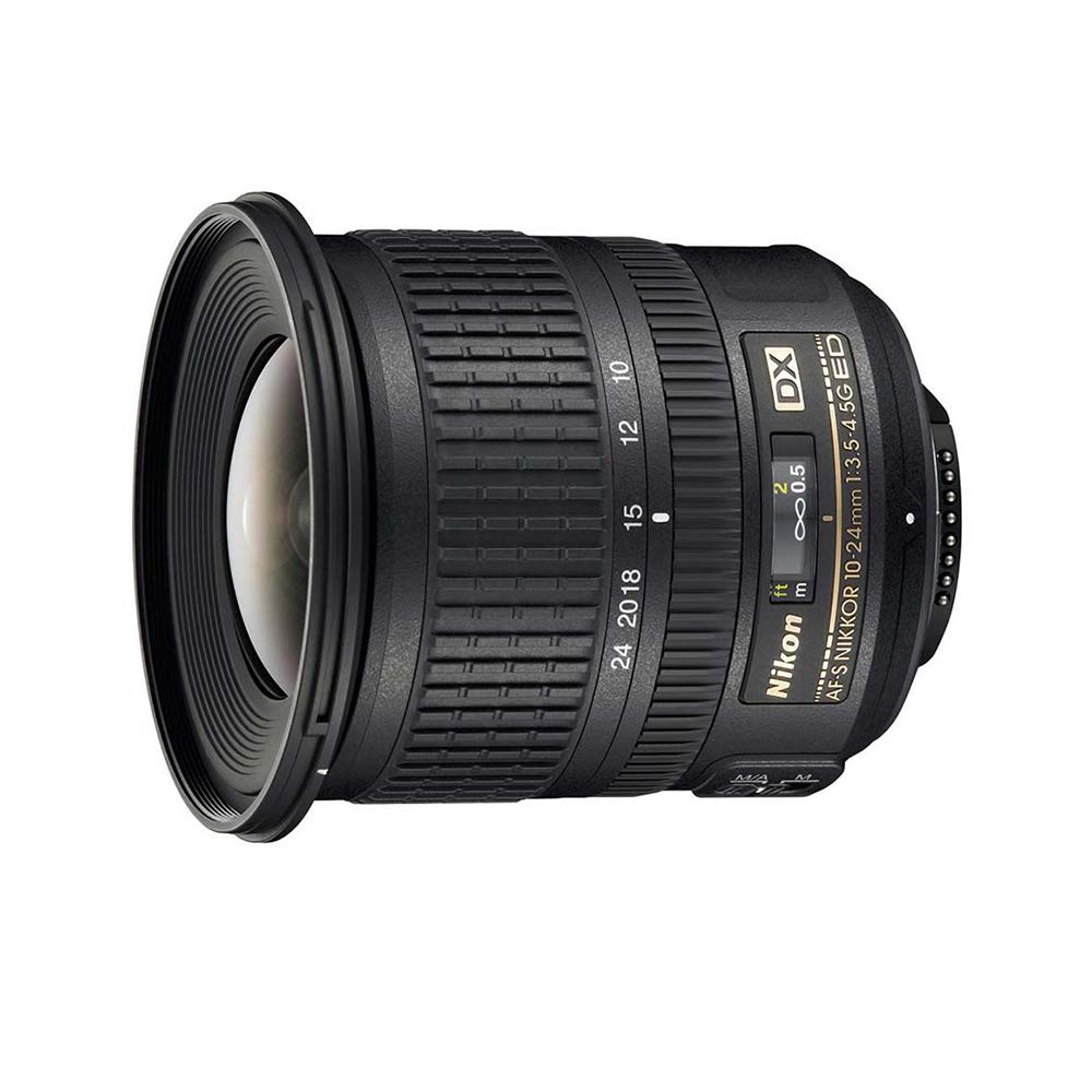 Nikon DSLR कैमरे के लिए Nikon AF-S DX Nikkor 10-24mm F/3.5-4.5G ED ज़ूम लेंस को ज़ूम इन करने के लिए इमेज को रोल ओवर करें