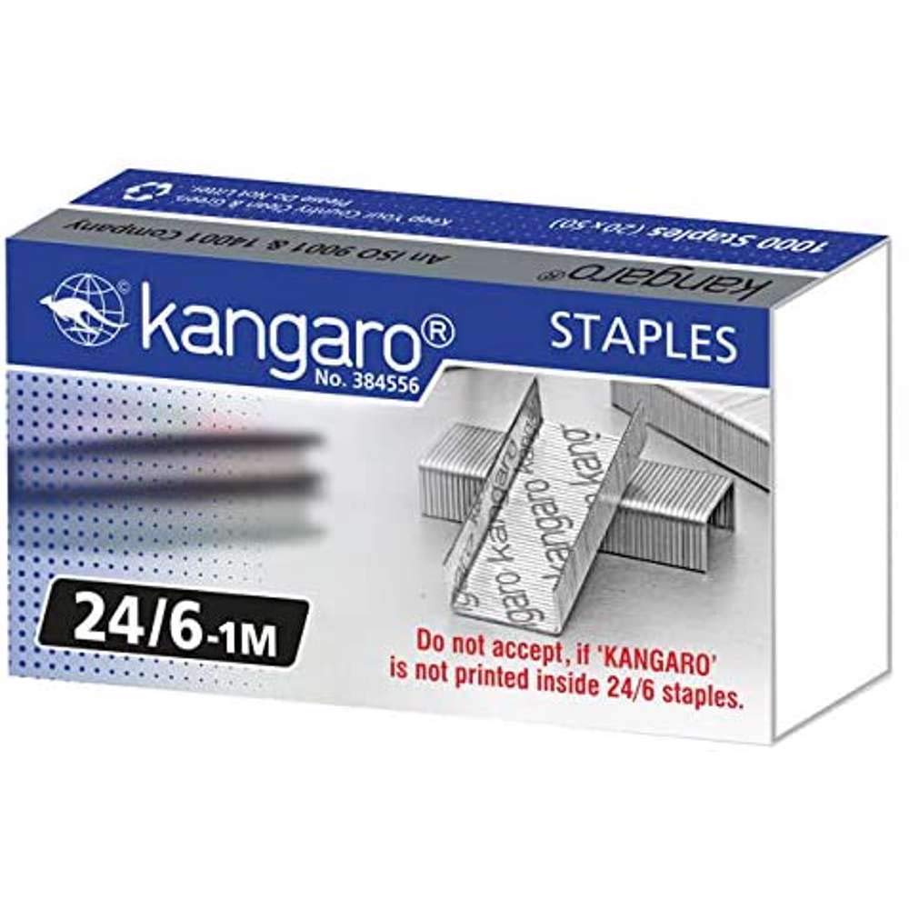 Kangaro 24/6 Staples Pack, 20 Packs [Original]