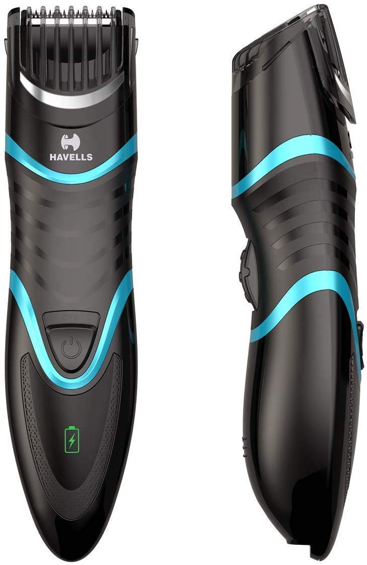 Havells usb Quick Charge Zoom Wheel Beard Trimmer Black Blue