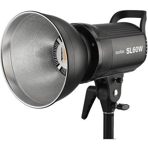 Godox SL60 60W 5600K स्टूडियो सफेद संस्करण एलसीडी पैनल एलईडी वीडियो लाइट (काला)