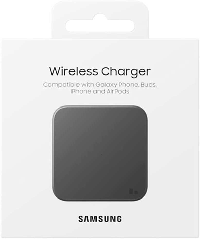 क्यूई-सक्षम फोन के लिए सैमसंग वायरलेस चार्जर फास्ट चार्ज पैड, 2021 - काला