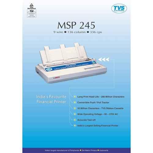 TVS MSP 245 Star Black Dot Matrix Monochrome Printer