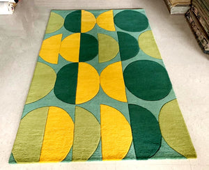 Detec™ Wool Hand Tufted Rug - Shades of Green