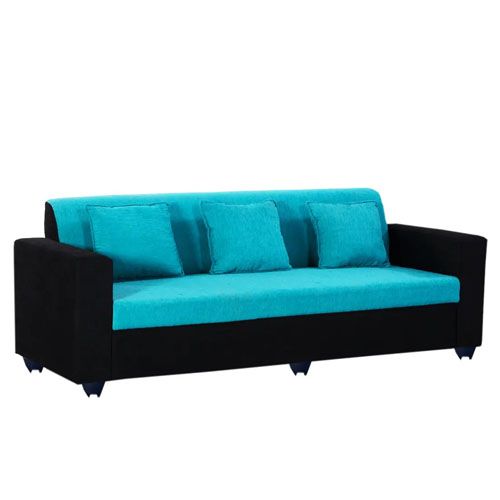 Detec™Desy Fabric 3 Seater Sofa Color-aqua Blue Black