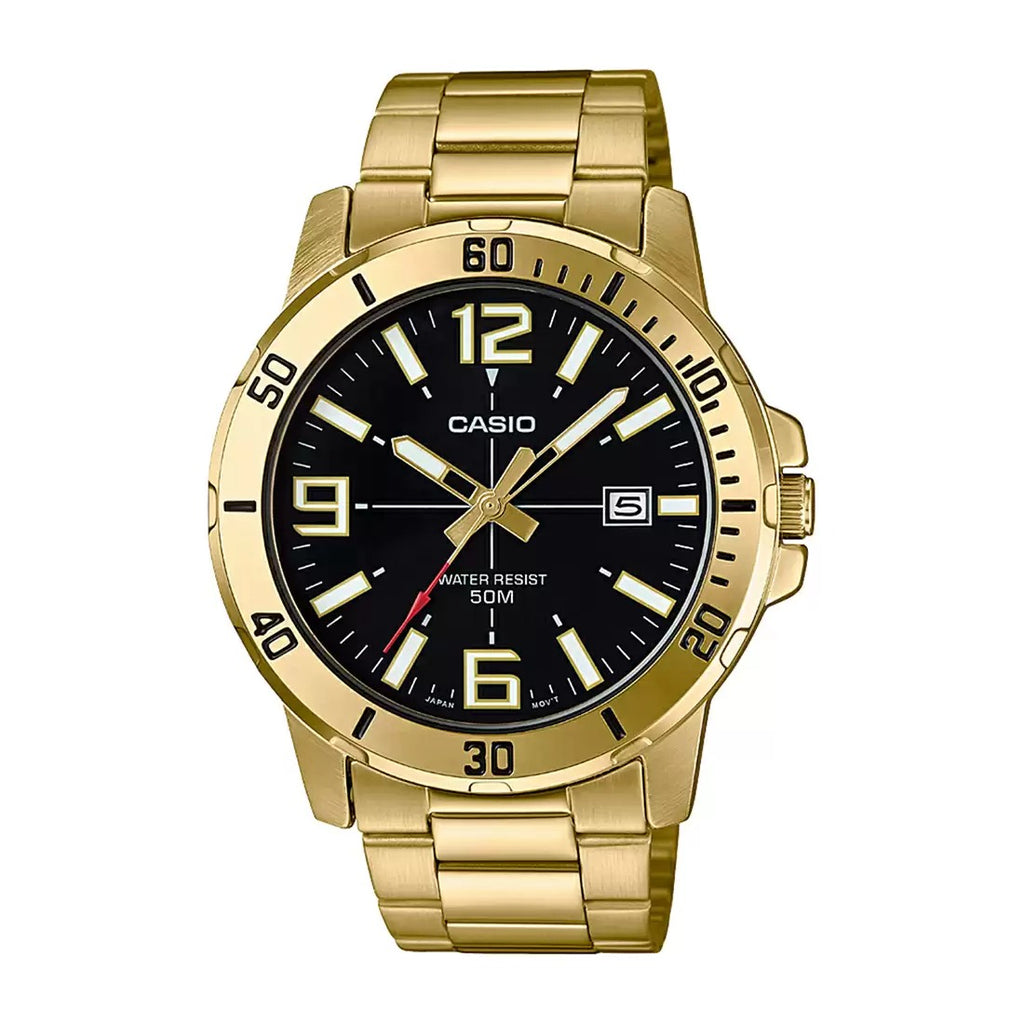 Casio Enticer MTP VD01G 1BVUDF A1367 Gold Analog Men's Watch