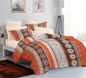 Sleeping Owls Allure 100% Soft Cotton 144 Tc Double Bedsheet with 2Pc Pillow Cover-228Cm X 254 cm