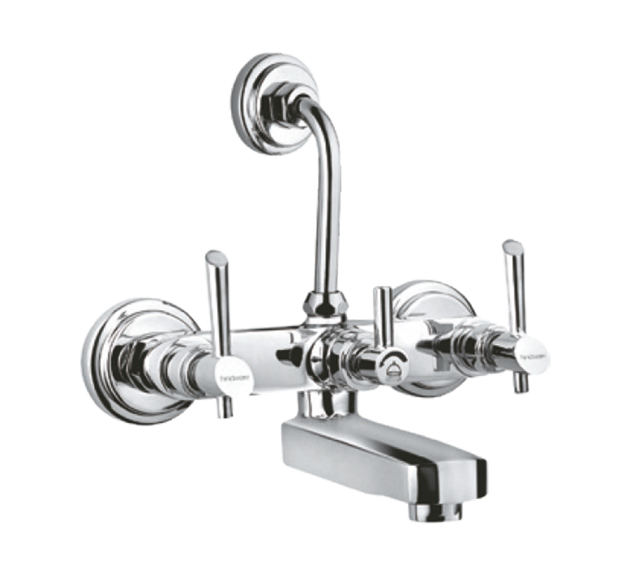 Hindware Immacula Wall Mixer With Provision For Overhead Shower with  115 mm Long Bend Pipe (F110018)
