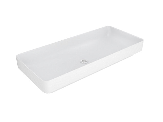 Kohler Forefront 900mm Vessel Basin Without Faucet Hole in White K-75375IN-0