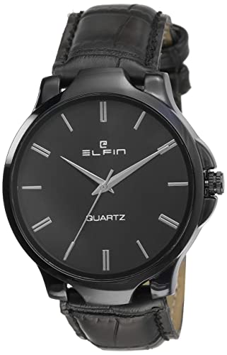 Open Box Unused Elfin Analog Black Dial Men's Watch ELF 07D