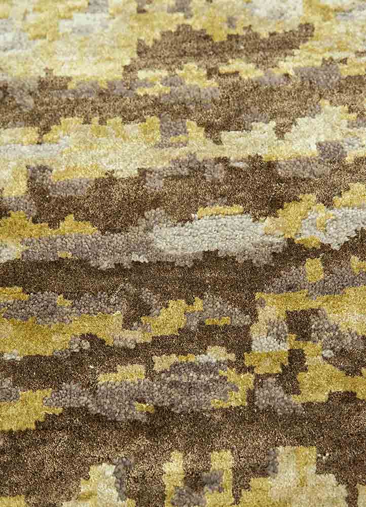 Jaipur Rugs Uvenuti Modern Wool And Bamboo Silk Material Soft Texture 8x10 ft Honey Mustard