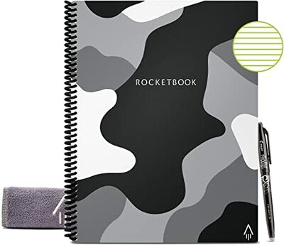 Rocketbook Smart Reusable Notebook Lined Eco Friendly Camo Notebook