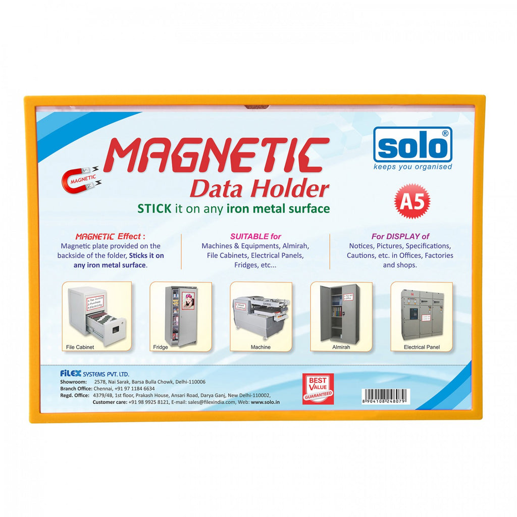 Solo Magnetic Data Folder MDFA5 A5 Pack of 20